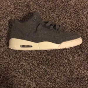 Jordan retro 3 wool size 12